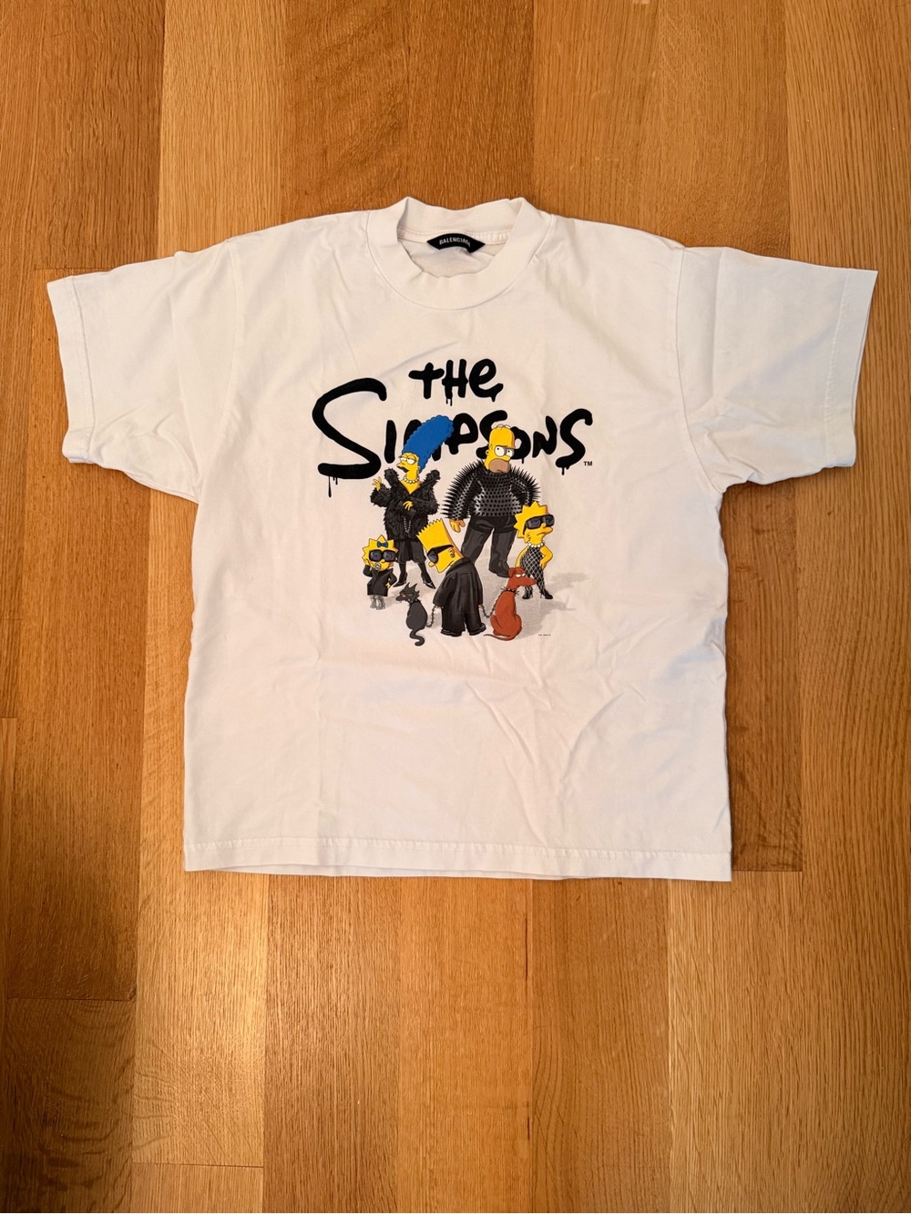 Balenciaga White The Simpsons Graphic Tee - Kids but fits Women’s XS/S 💛 RARE